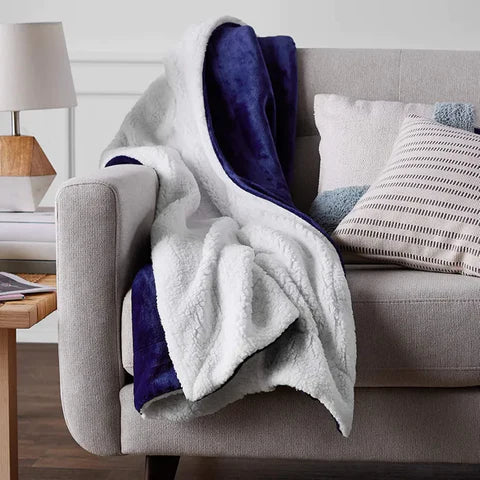 Soft plush throw blanket